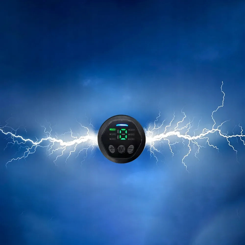 EMS pilvo raumenų elektrostimuliatorius 6 režimų liekninantis diržas su ilgintuvu