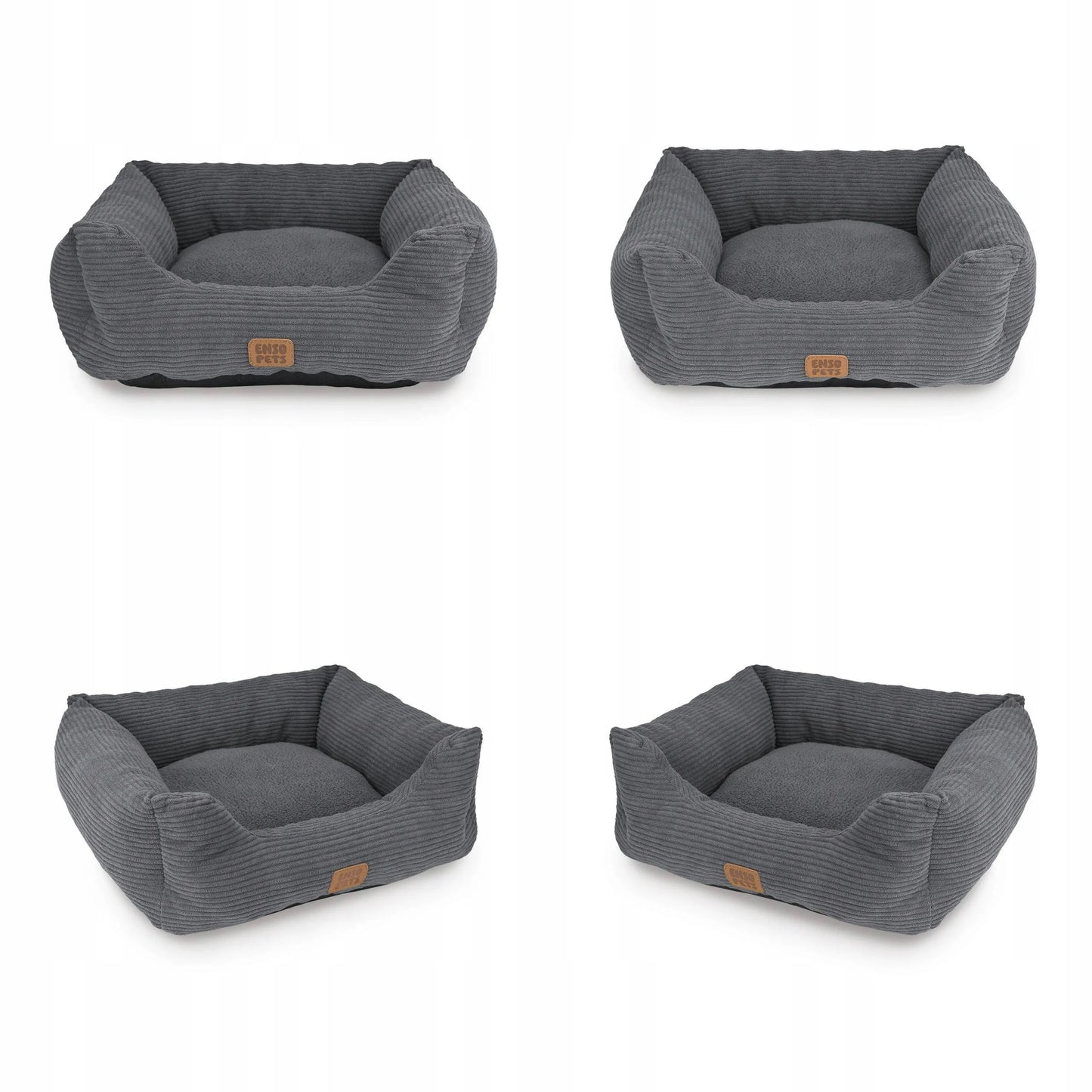 Enso Pets veliūrinė šunų lova L dydžio, minkšta ir patogi gultas-sofa