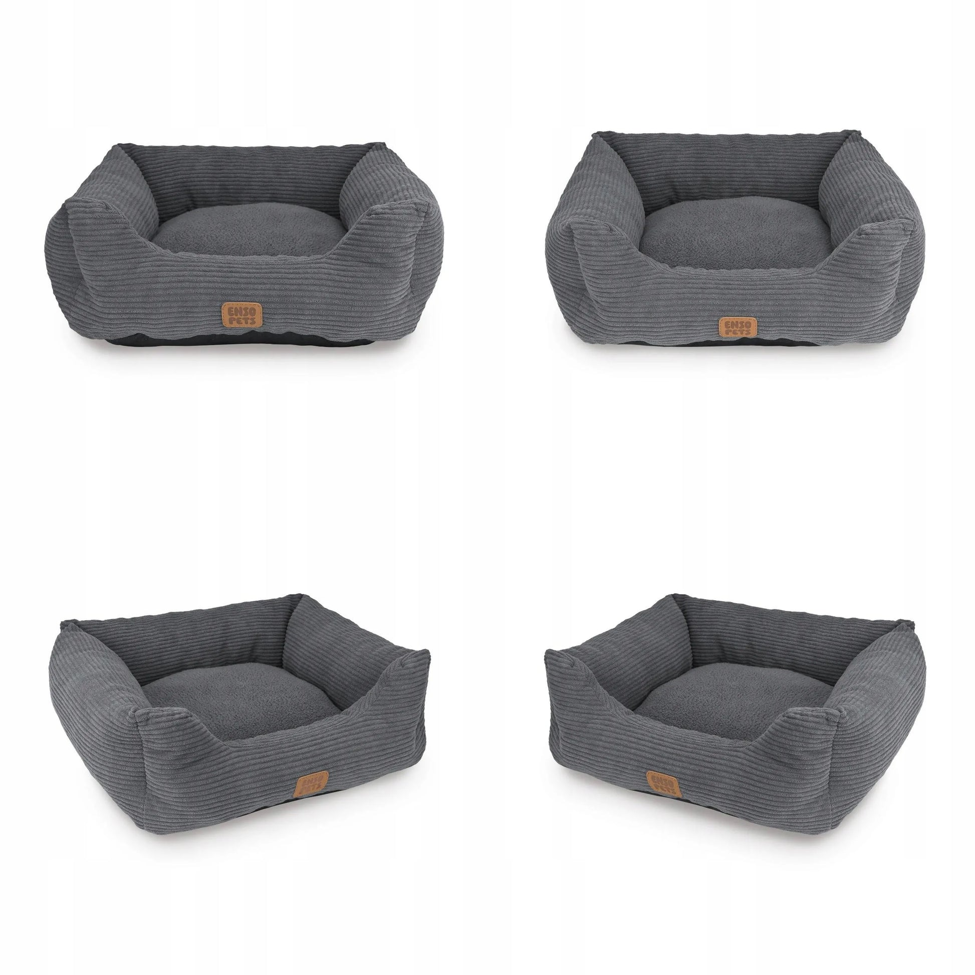Enso Pets veliūrinė šunų lova L dydžio, minkšta ir patogi gultas-sofa