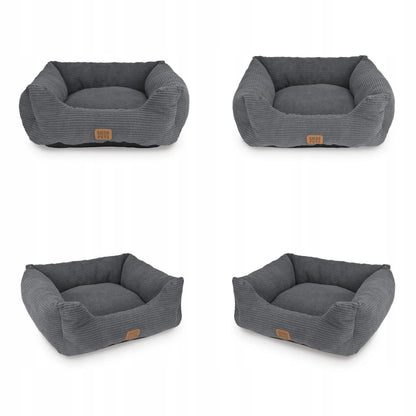 Enso Pets veliūrinė šunų lova L dydžio, minkšta ir patogi gultas-sofa