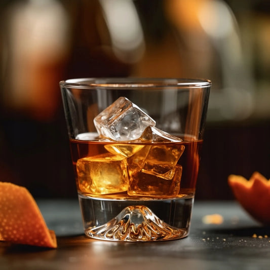 „Epsence“ stiklinės viskiui ir gėrimams, 6 vnt. rinkinys, storas dugnas su kalnų raštu, 300 ml