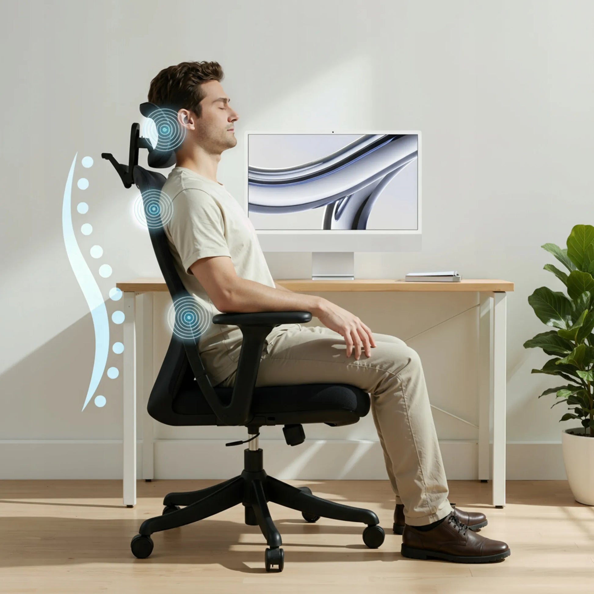 Ergonominė biuro kėdė Boste - patogi, reguliuojama, sukamoji