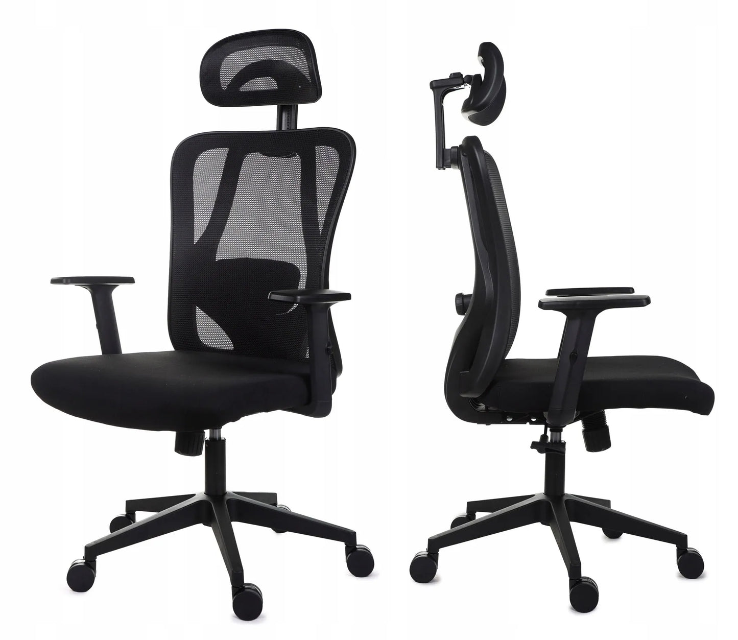 Ergonominė biuro kėdė FXB004 su reguliuojamais porankiais ir galvos atrama, BHP