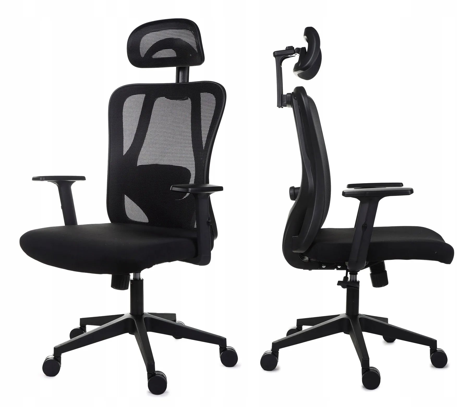 Ergonominė biuro kėdė FXB004 su reguliuojamais porankiais ir galvos atrama, BHP