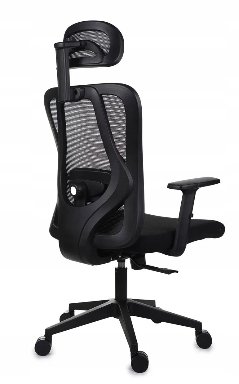 Ergonominė biuro kėdė FXB004 su reguliuojamais porankiais ir galvos atrama, BHP