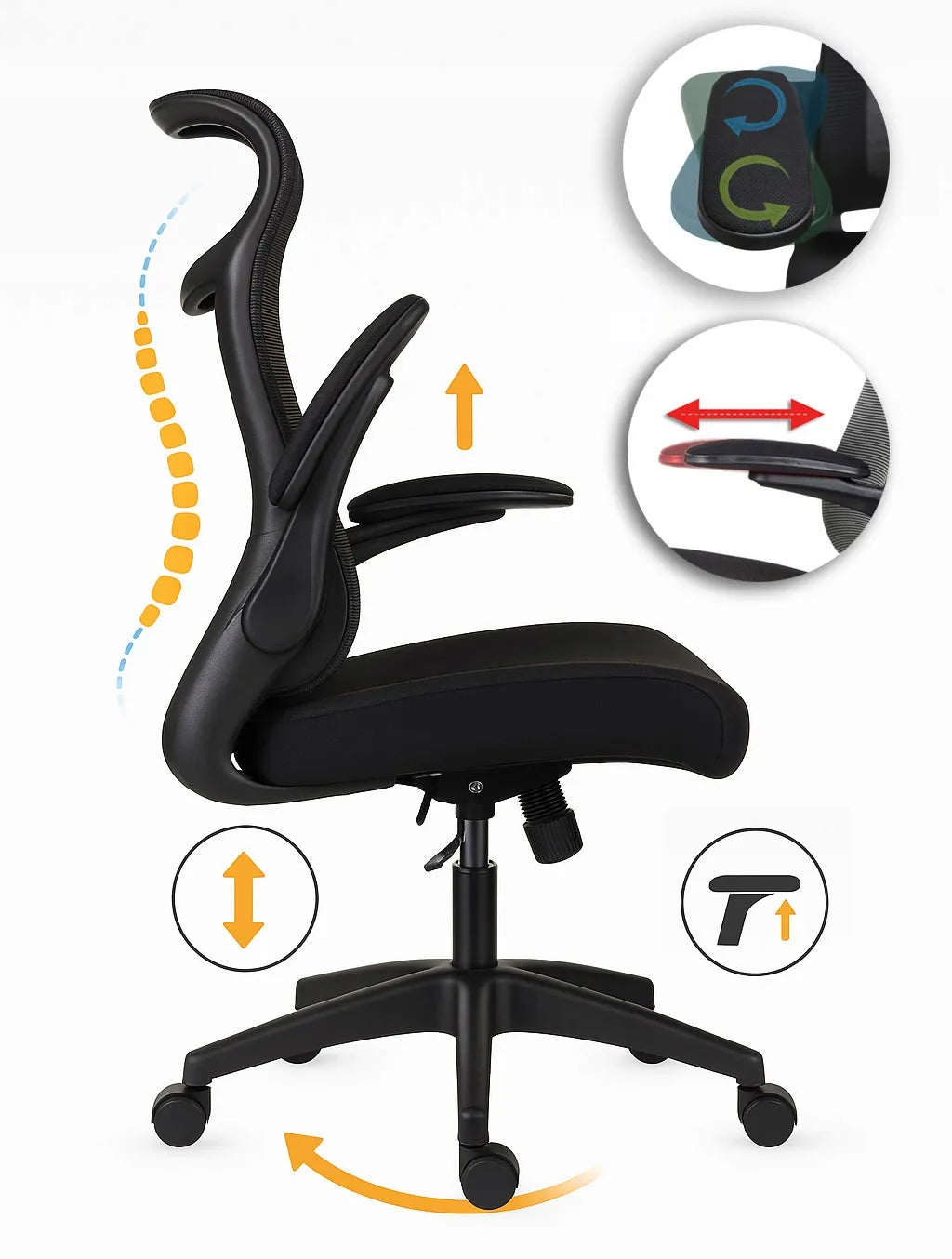 Ergonominė biuro kėdė GIOSEDIO FHX004, reguliuojami porankiai, BHP standarto