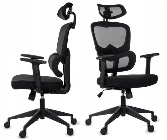 Ergonominė biuro kėdė GIOSEDIO FXA004 su reguliuojamais porankiais, atitinkanti saugos reikalavimus