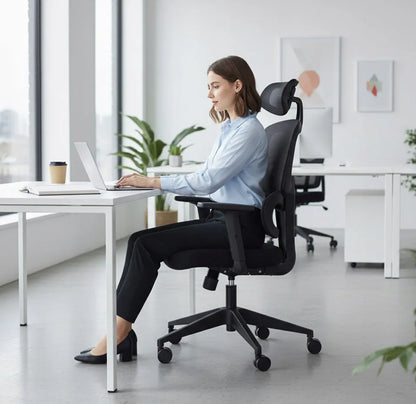 Ergonominė biuro kėdė GIOSEDIO FXA004 su reguliuojamais porankiais, atitinkanti saugos reikalavimus