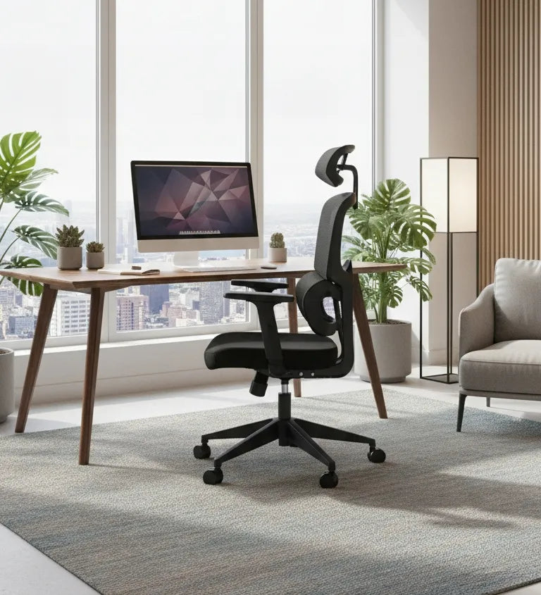 Ergonominė biuro kėdė GIOSEDIO FXA004 su reguliuojamais porankiais, atitinkanti saugos reikalavimus