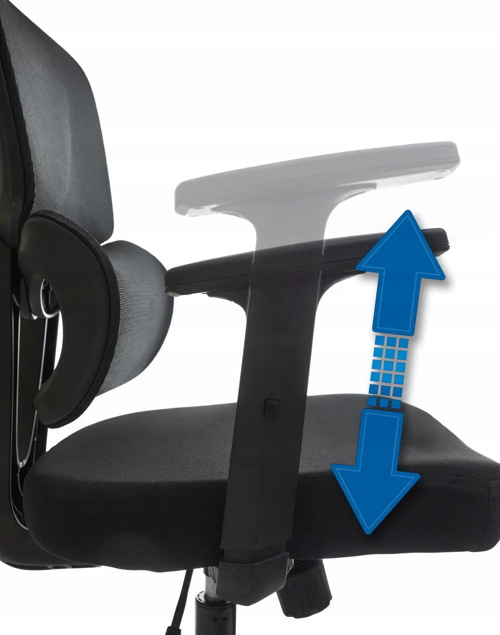 Ergonominė biuro kėdė GIOSEDIO FXA004 su reguliuojamais porankiais, atitinkanti saugos reikalavimus