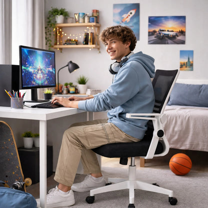 Ergonominė biuro kėdė KRAKEN Kredo, sukamoji, medžiaginė, juoda