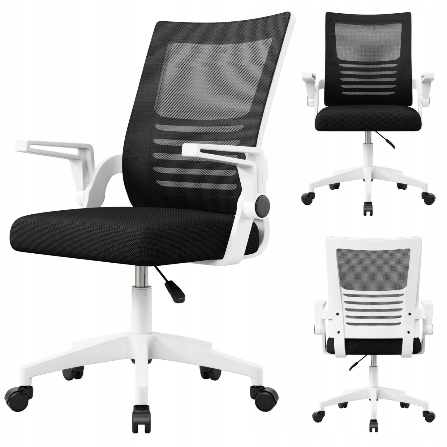 Ergonominė biuro kėdė KRAKEN Kredo, sukamoji, medžiaginė, juoda