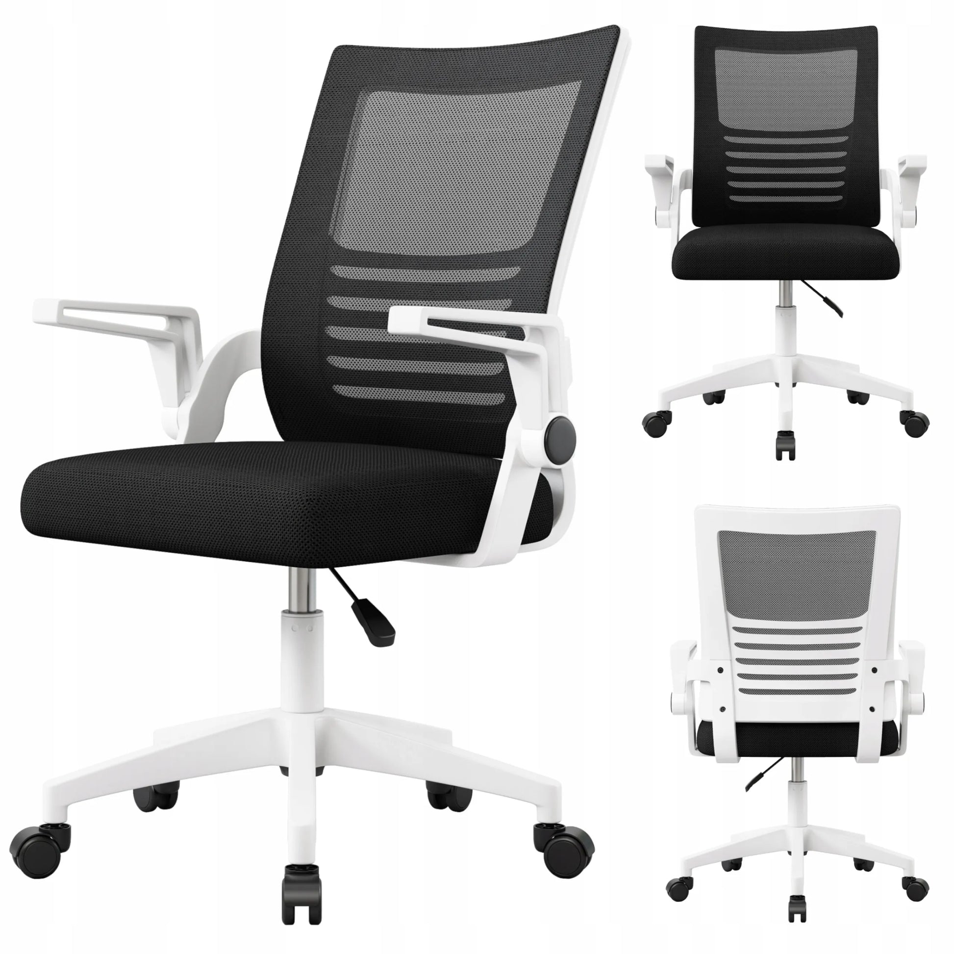 Ergonominė biuro kėdė KRAKEN Kredo, sukamoji, medžiaginė, juoda