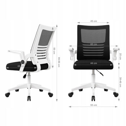 Ergonominė biuro kėdė KRAKEN Kredo, sukamoji, medžiaginė, juoda
