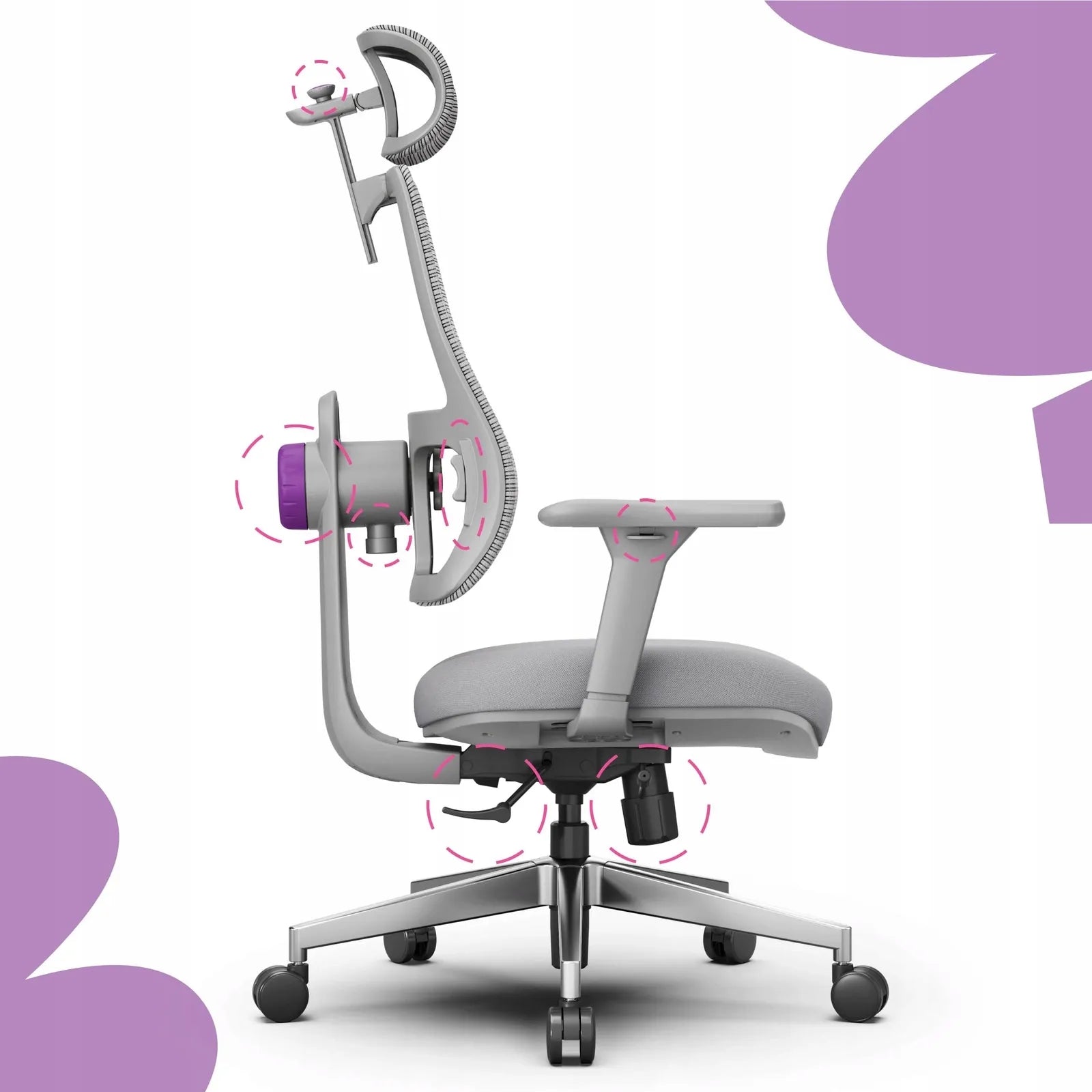 Ergonominė biuro kėdė Spacetronik Lumbo 11, pilka