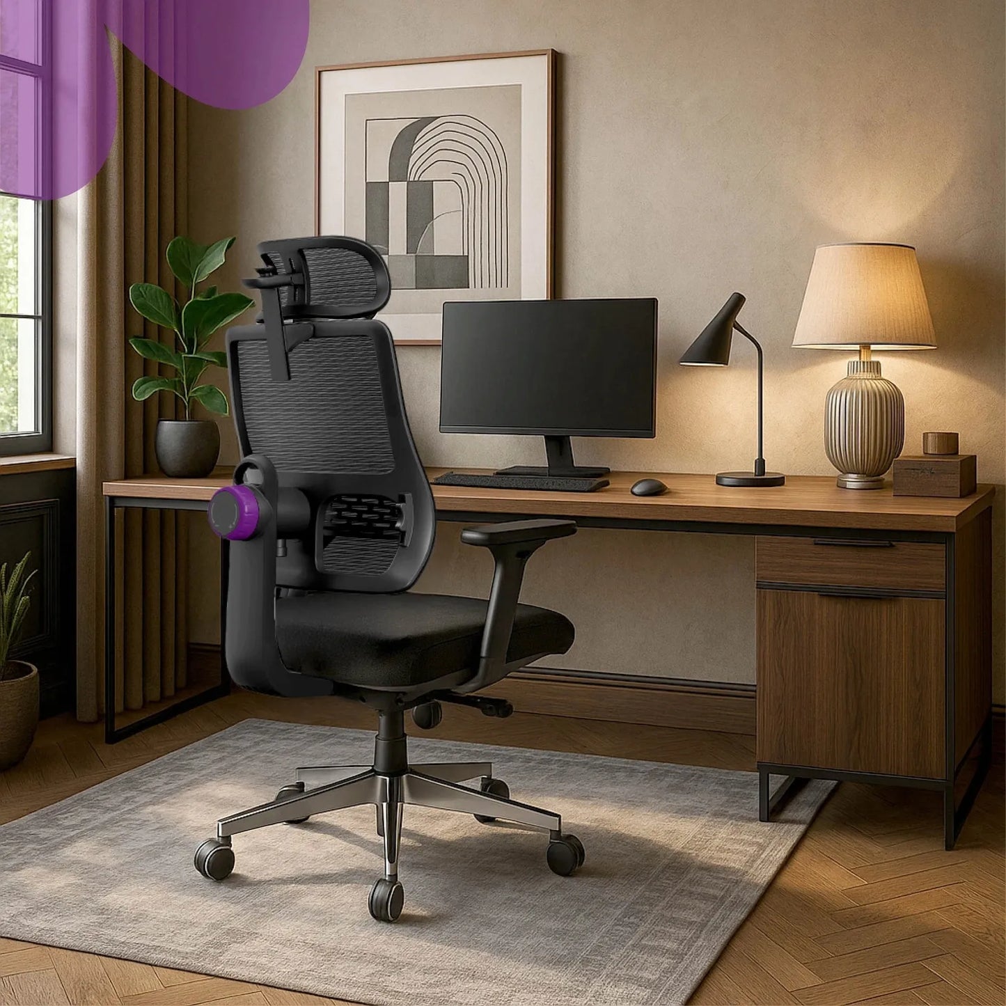 Ergonominė biuro kėdė Spacetronik Lumbo 11, pilka