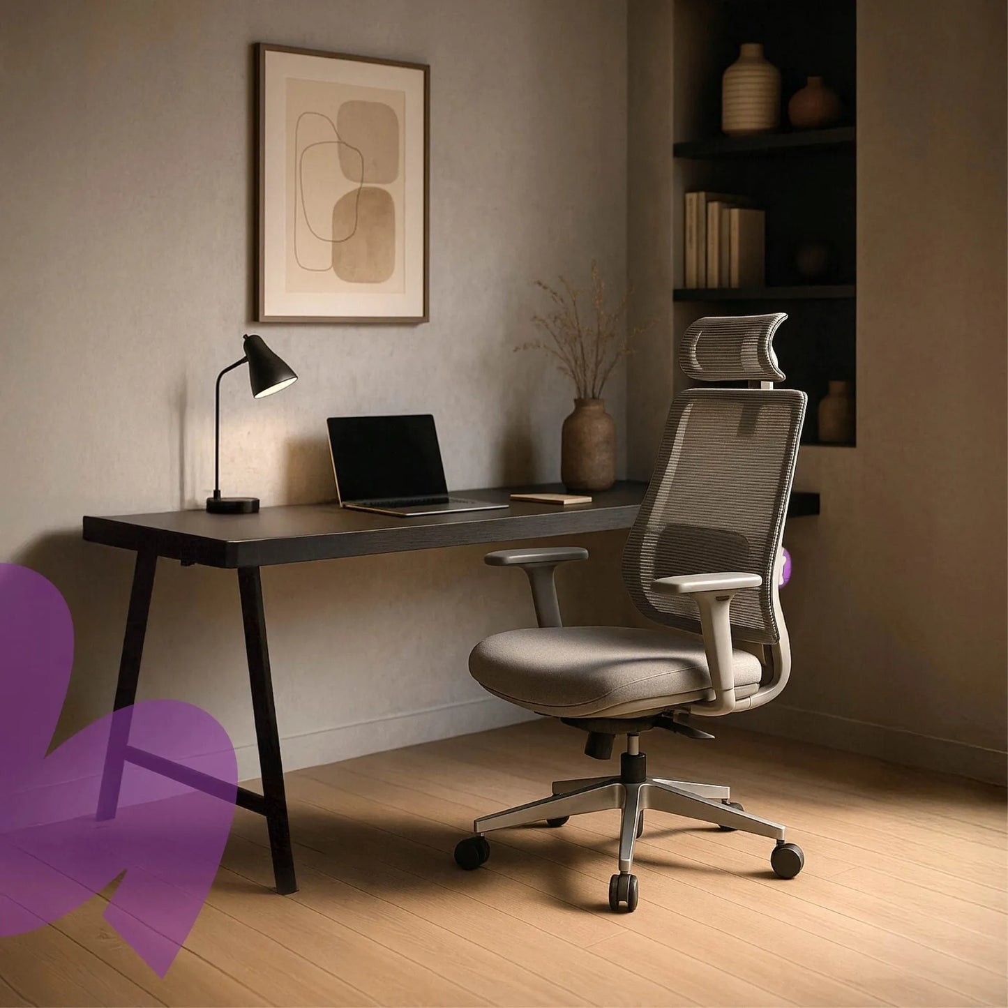 Ergonominė biuro kėdė Spacetronik Lumbo 11, pilka