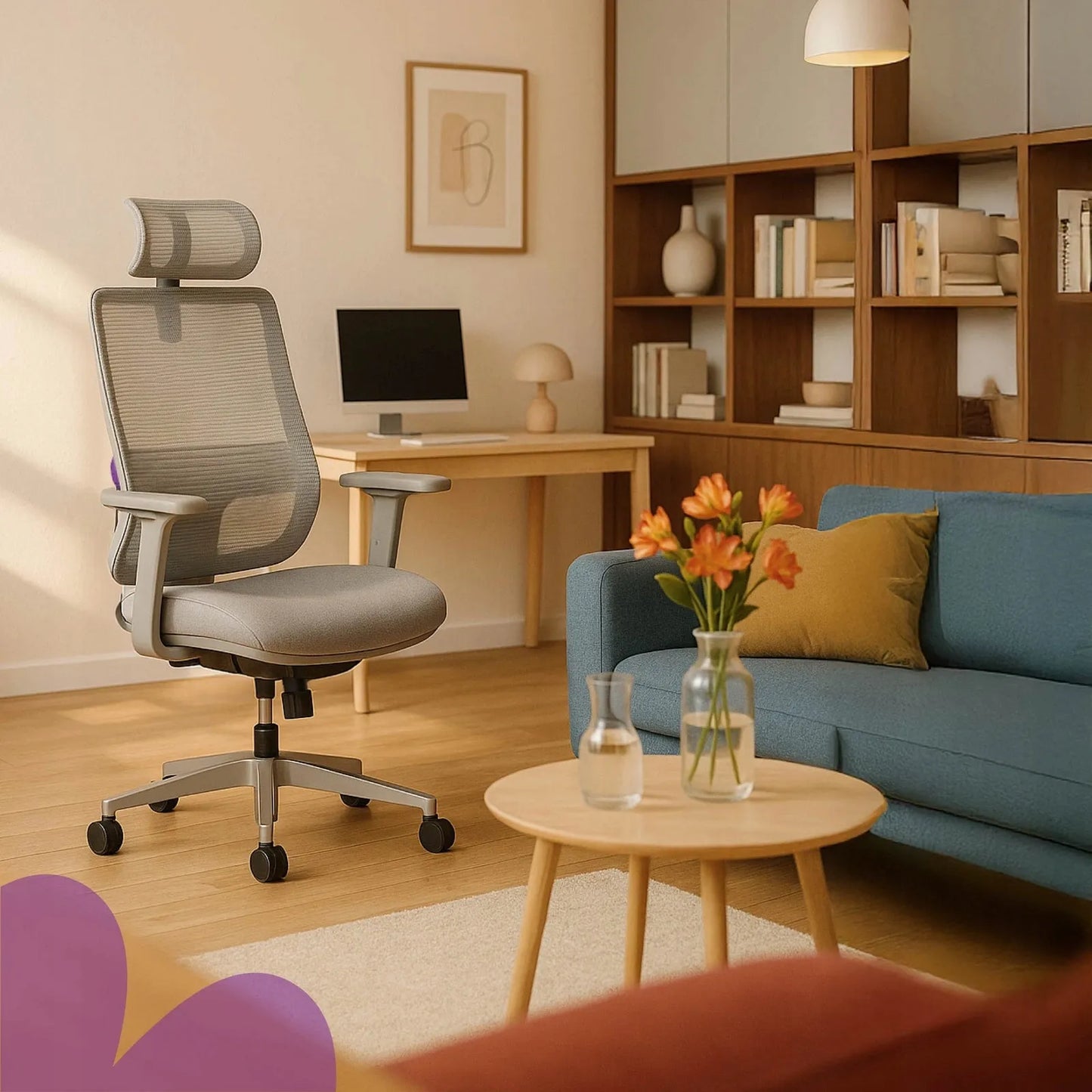 Ergonominė biuro kėdė Spacetronik Lumbo 11, pilka