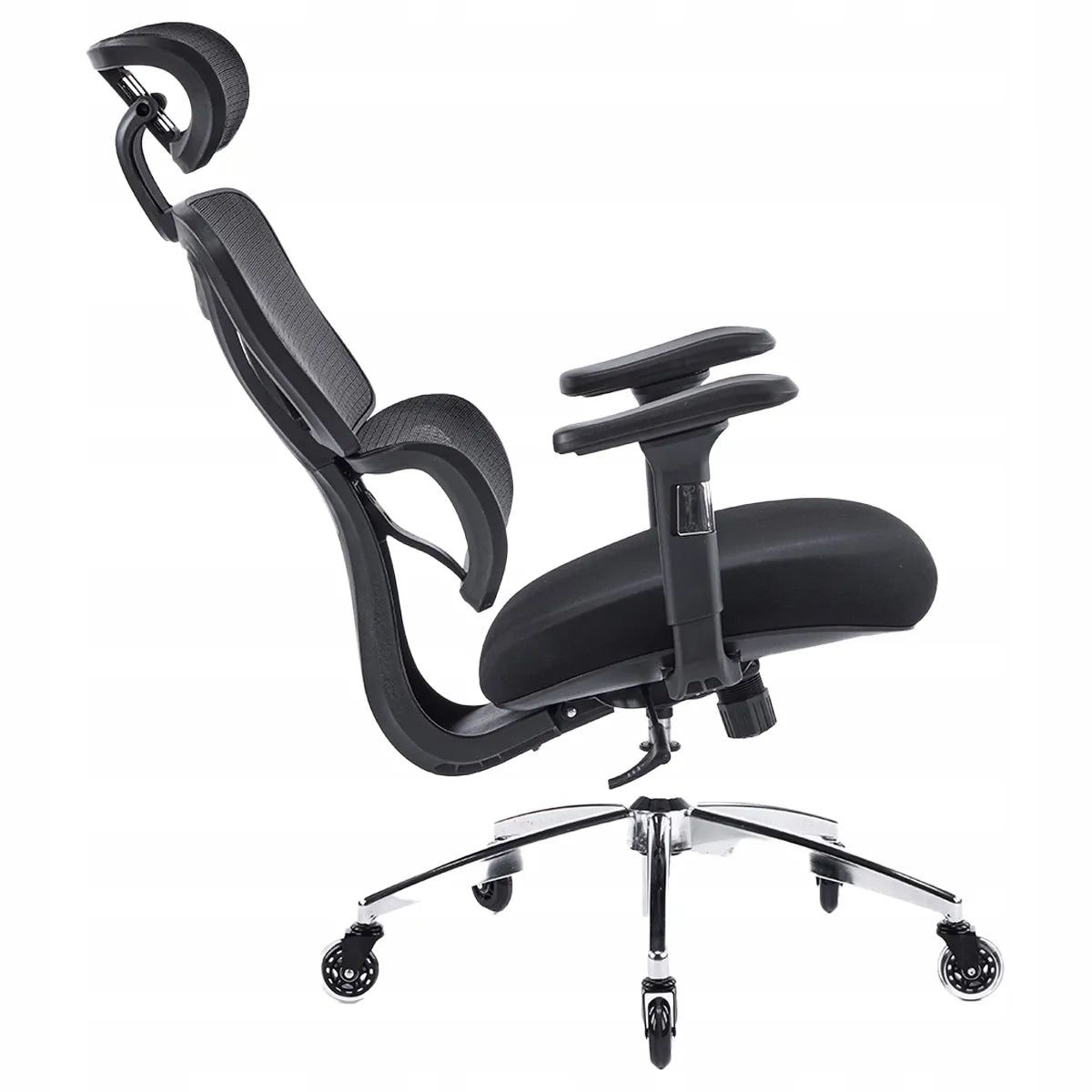 Ergonominė biuro kėdė Spacetronik Nero, pasukama, iki 150 kg, reguliuojama