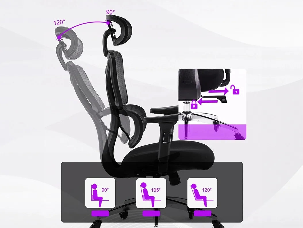 Ergonominė biuro kėdė Spacetronik Nero, pasukama, iki 150 kg, reguliuojama