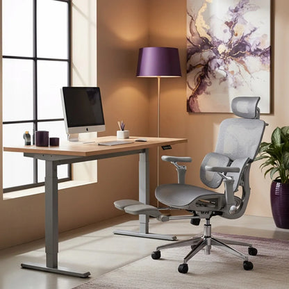 Ergonominė biuro kėdė Spacetronik Springo, pilka, su tinkleliu, reguliuojama