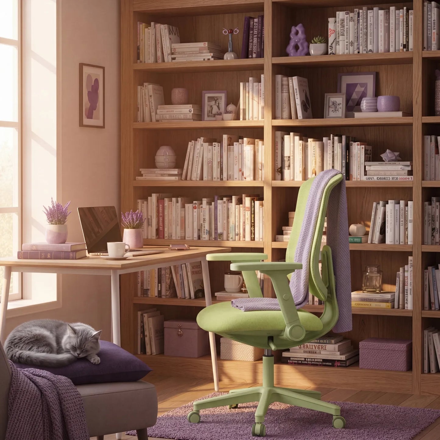 Ergonominė biuro kėdė Spacetronik, žalia, pasukama, reguliuojamo aukščio