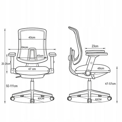 Ergonominė biuro kėdė Spacetronik, žalia, pasukama, reguliuojamo aukščio