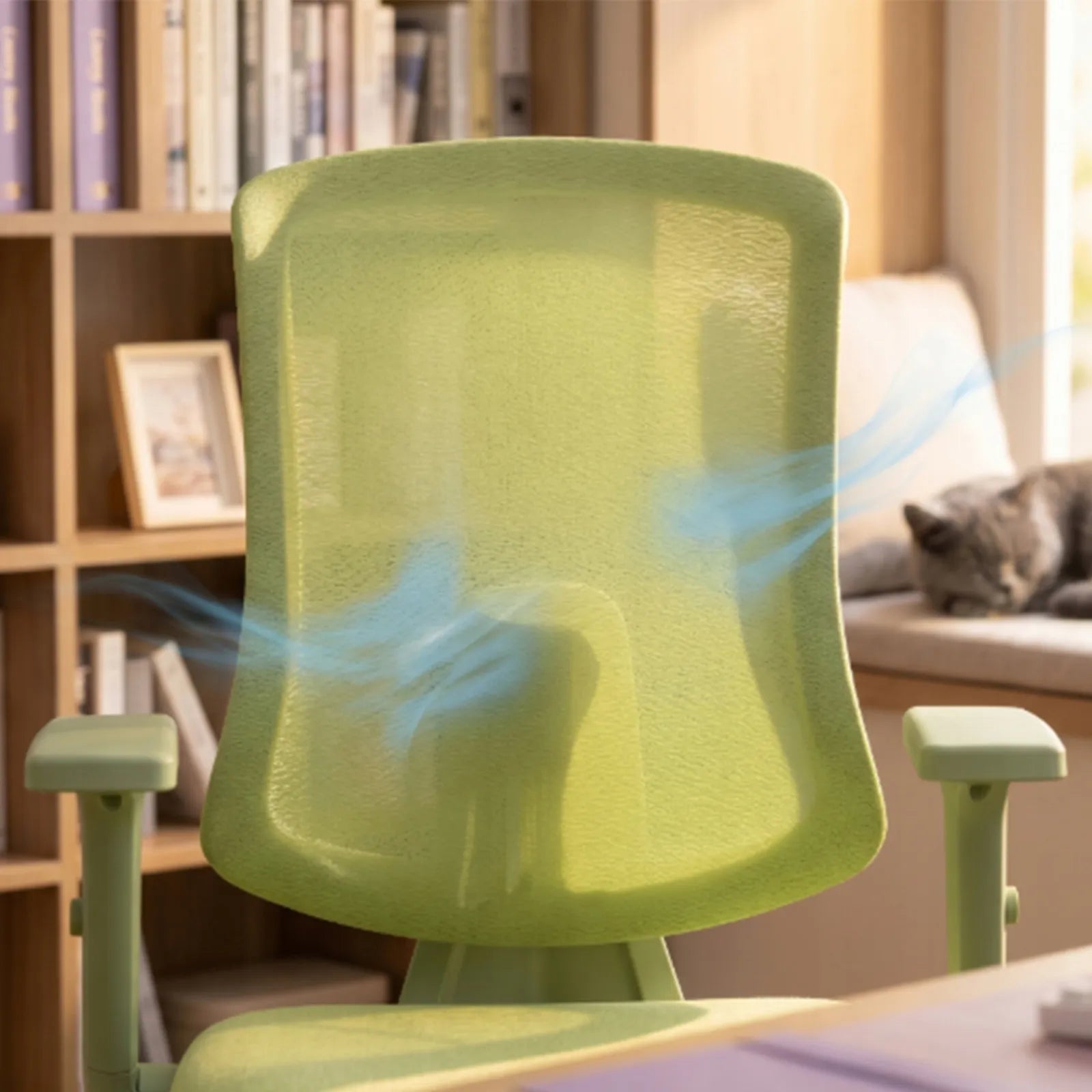 Ergonominė biuro kėdė Spacetronik, žalia, pasukama, reguliuojamo aukščio