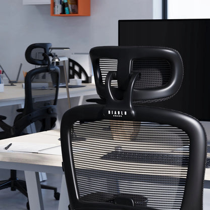 Ergonomiška biuro kėdė „Diablo Chairs V-Light“, juoda