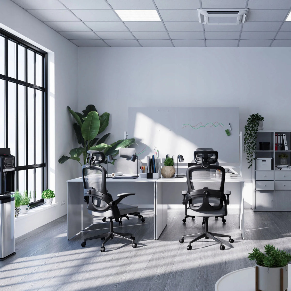 Ergonomiška biuro kėdė „Diablo Chairs V-Light“, juoda