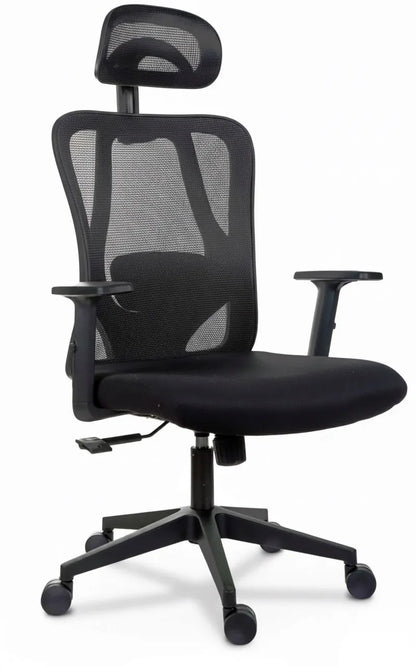 Ergonomiška biuro kėdė Giosedio FXB004 su reguliuojamais porankiais ir galvos atrama, atitinkanti saugos reikalavimus