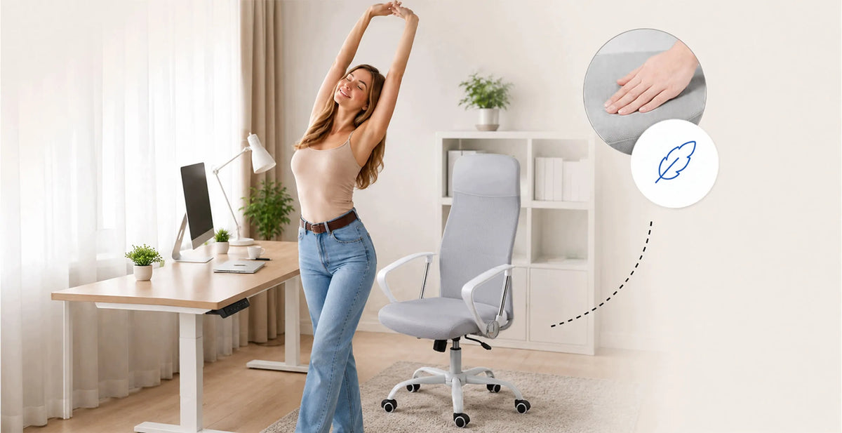 Ergonomiška pasukama biuro kėdė „Sofotel“, reguliuojama, iš mikro tinklinio audinio