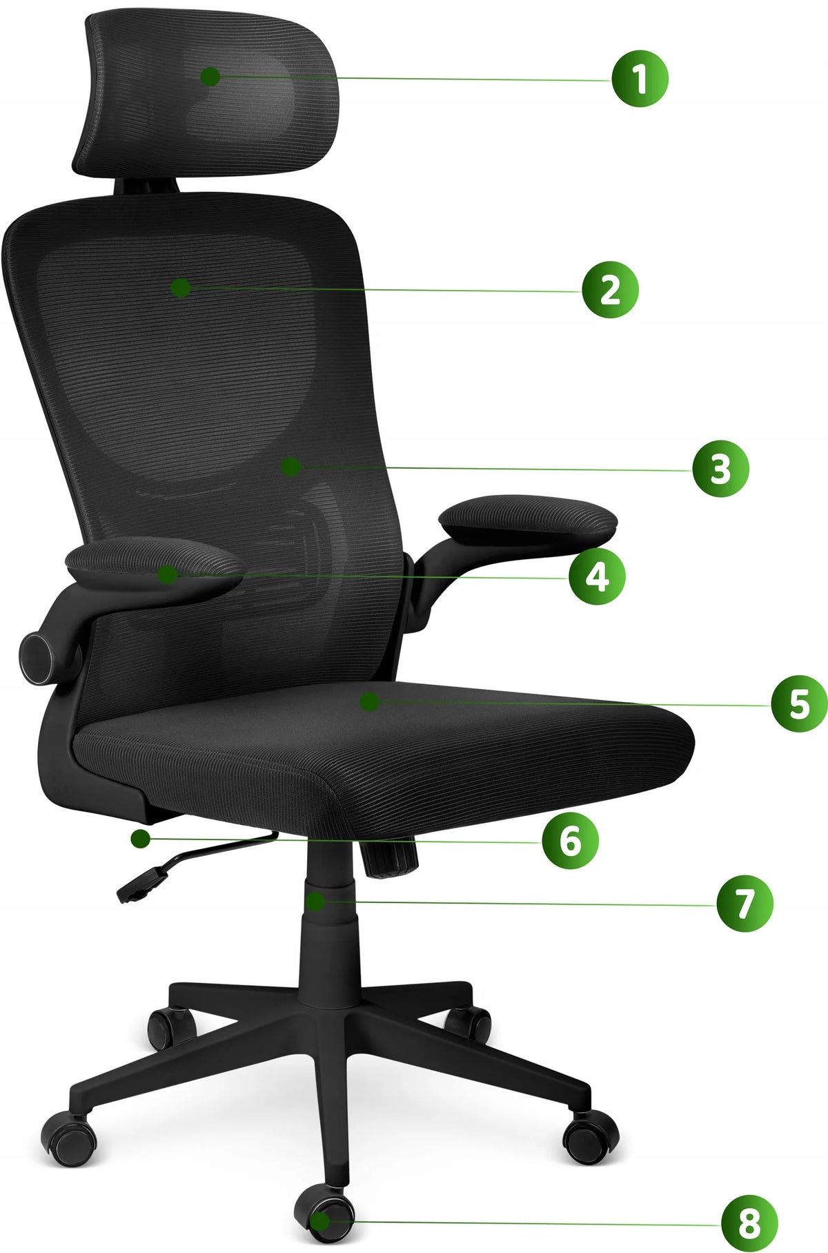 Ergonomiškas pasukamas biuro krėslas „Sofotel Brass™“ su tinkliniu atlošu