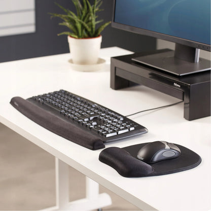 Ergonomiškas pelės kilimėlis su riešo atrama 20 x 23,5 cm, juodas