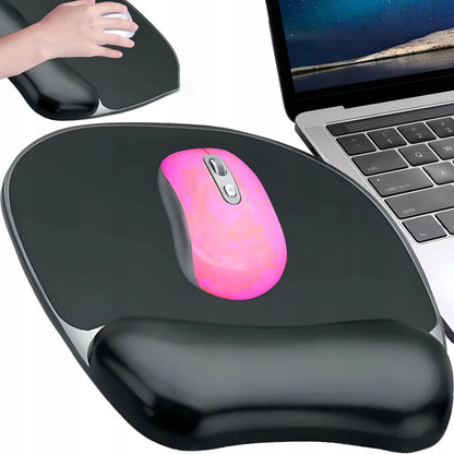 Ergonomiškas pelės kilimėlis su riešo atrama 20 x 23,5 cm, juodas