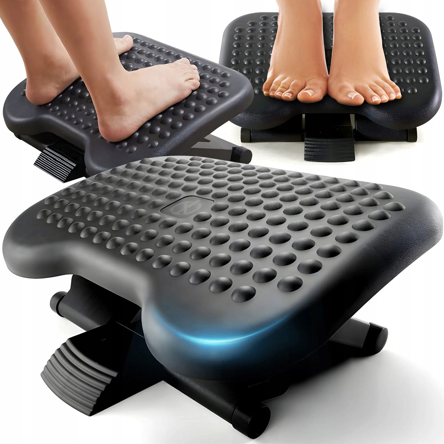 Ergonomiškas reguliuojamas biuro kojų atramos pagrindas XXL po stalu