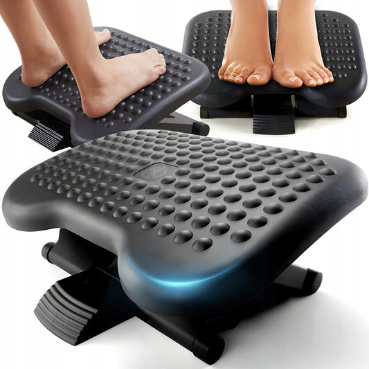 Ergonomiškas reguliuojamas biuro kojų atramos pagrindas XXL po stalu