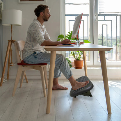Ergonomiškas reguliuojamas biuro kojų atramos pagrindas XXL po stalu