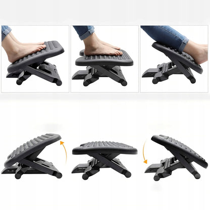 Ergonomiškas reguliuojamas biuro kojų atramos pagrindas XXL po stalu