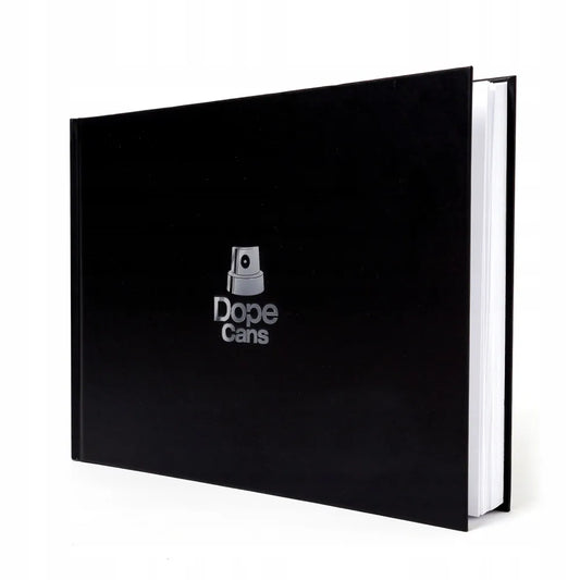 Eskizų sąsiuvinis „Dope Cans Blackbook A4 Landspace“ – 120 g/m², 144 lapai, juodas