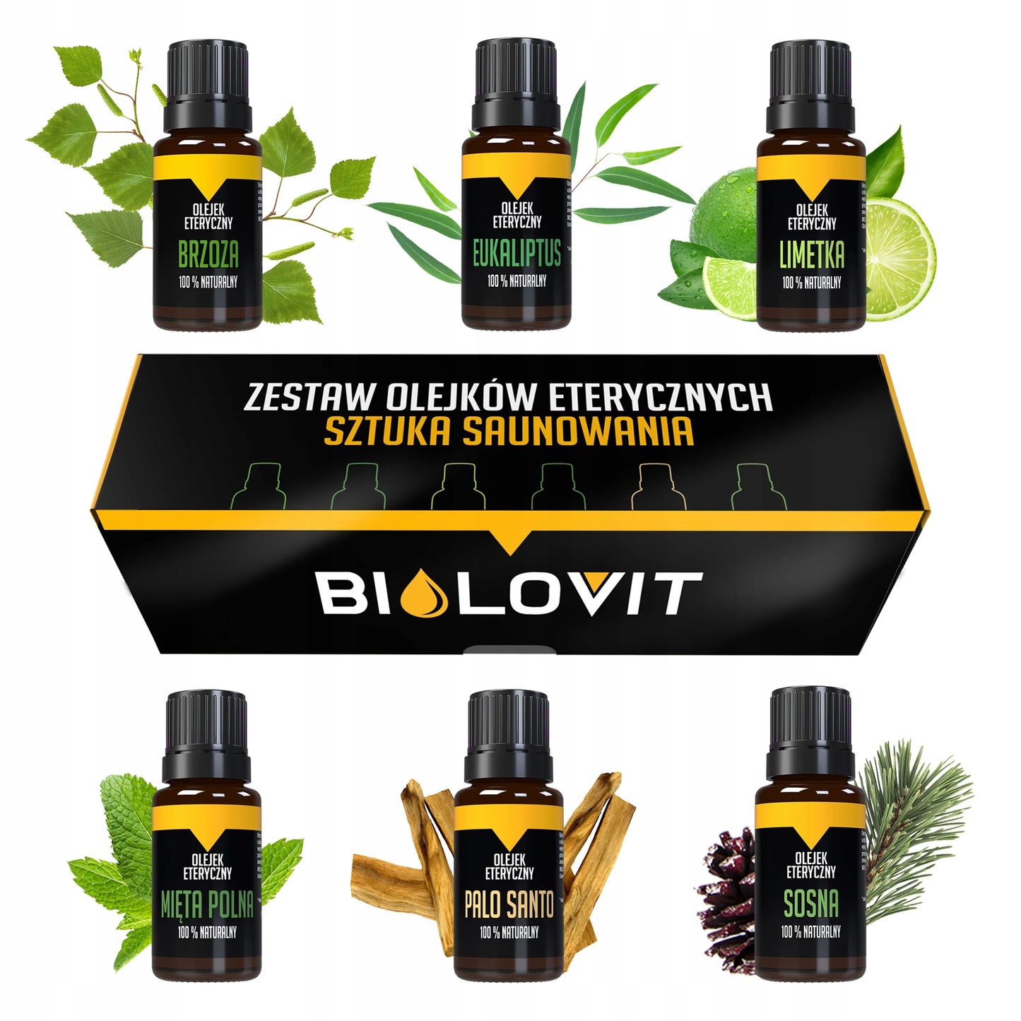 Eterinių aliejų rinkinys „Sztuka Saunowania“ Bilovit 6x10ml