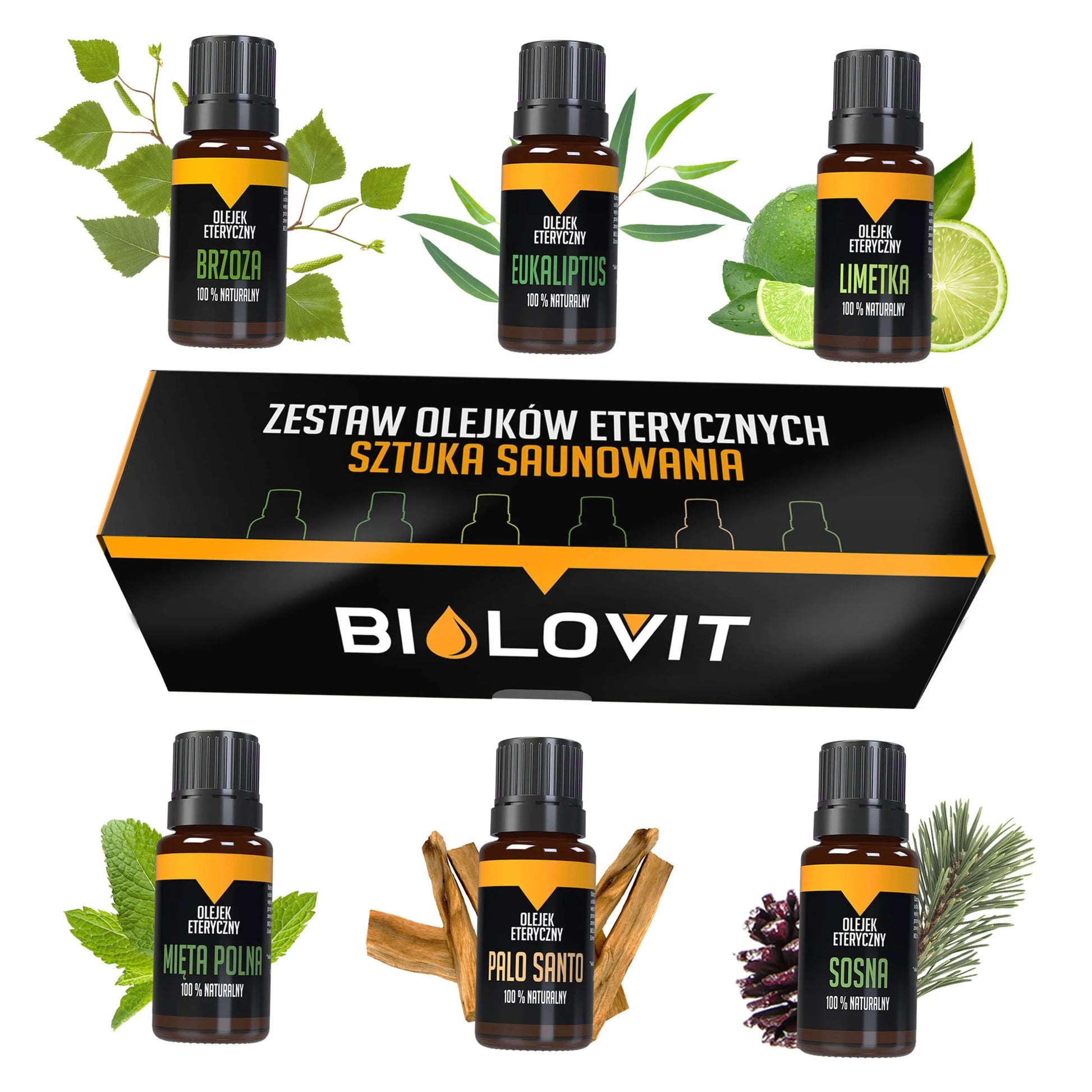 Eterinių aliejų rinkinys „Sztuka Saunowania“ Bilovit 6x10ml
