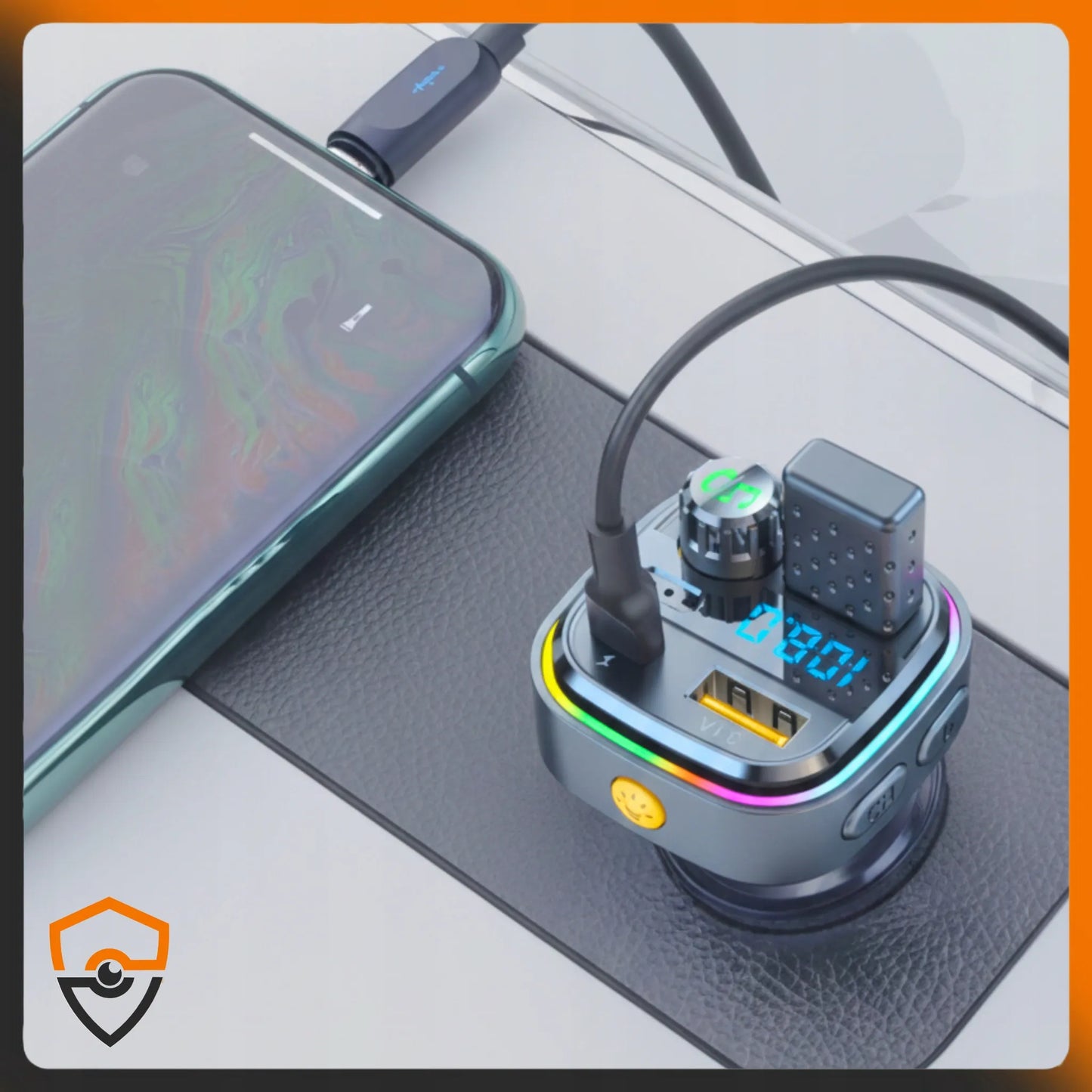 Eurolook RT-6 FM siųstuvas Bluetooth automobilinis MP3 grotuvas QC 3.0 USB įkroviklis laisvų rankų įranga