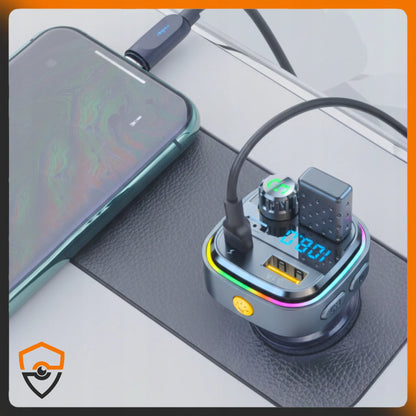 Eurolook RT-6 FM siųstuvas Bluetooth automobilinis MP3 grotuvas QC 3.0 USB įkroviklis laisvų rankų įranga