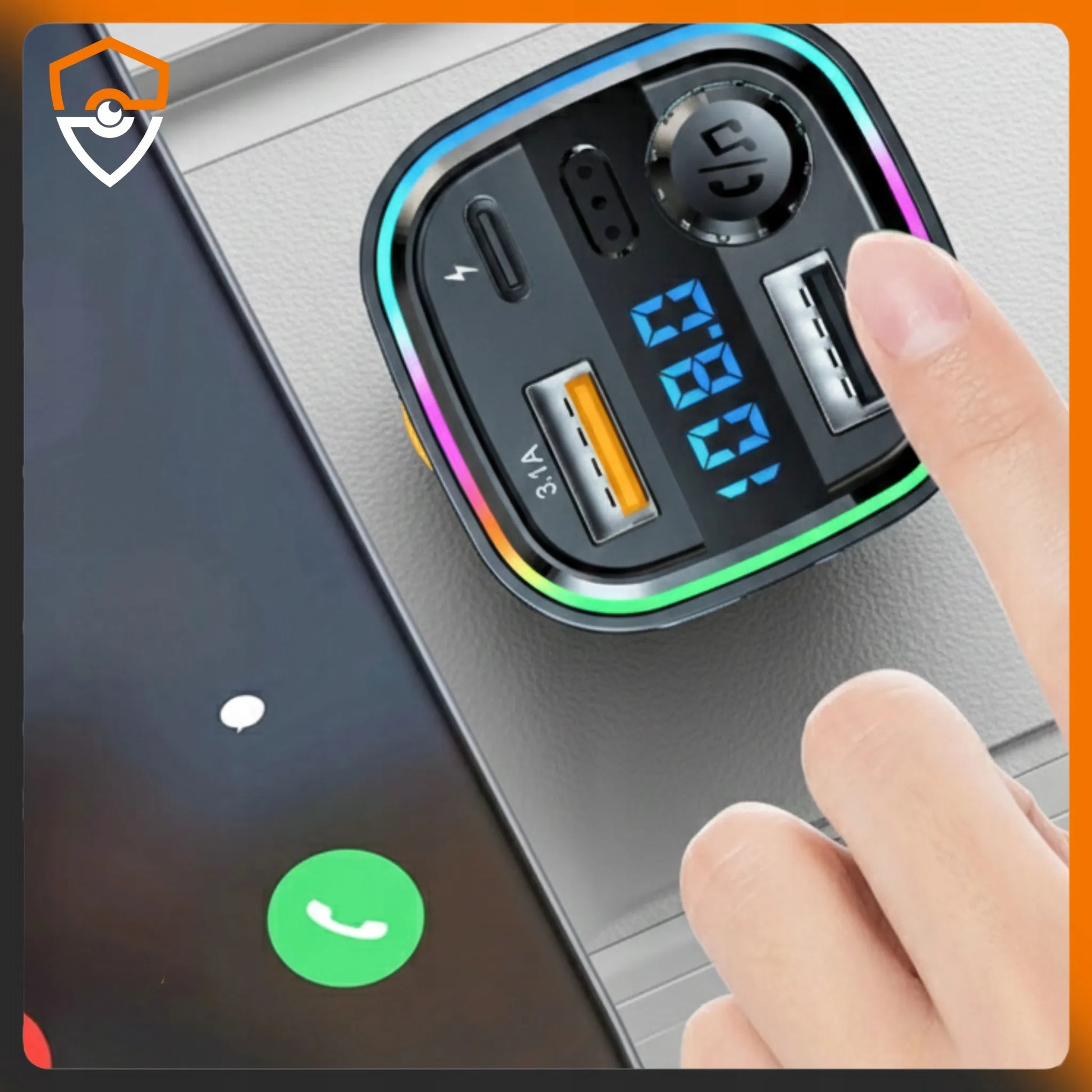 Eurolook RT-6 FM siųstuvas Bluetooth automobilinis MP3 grotuvas QC 3.0 USB įkroviklis laisvų rankų įranga