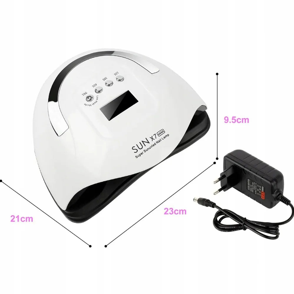 eVanda X7 MAX 220 W UV/LED nagų lempa hibridiniam lakui ir geliui su laikmačiu
