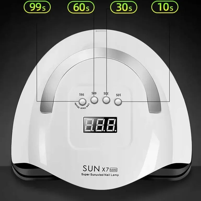 eVanda X7 MAX 220 W UV/LED nagų lempa hibridiniam lakui ir geliui su laikmačiu