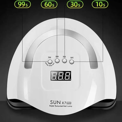 eVanda X7 MAX 220 W UV/LED nagų lempa hibridiniam lakui ir geliui su laikmačiu