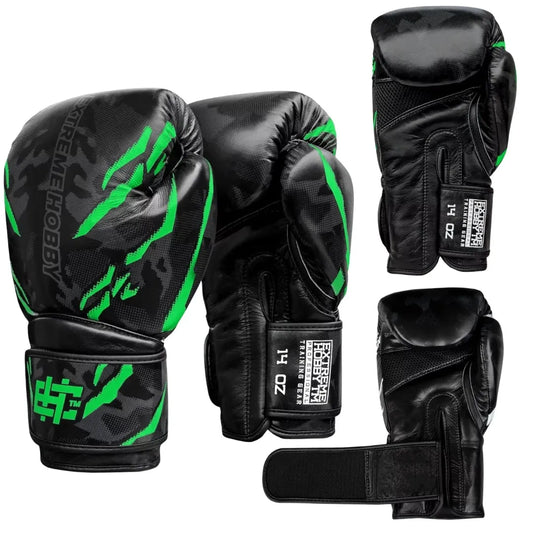 Extreme Hobby Black Panther bokso pirštinės, juodos, 14 oz