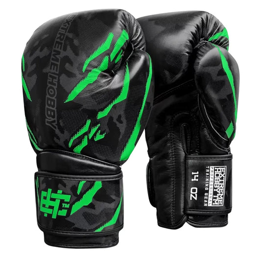 Extreme Hobby Black Panther bokso pirštinės, juodos, 14 oz